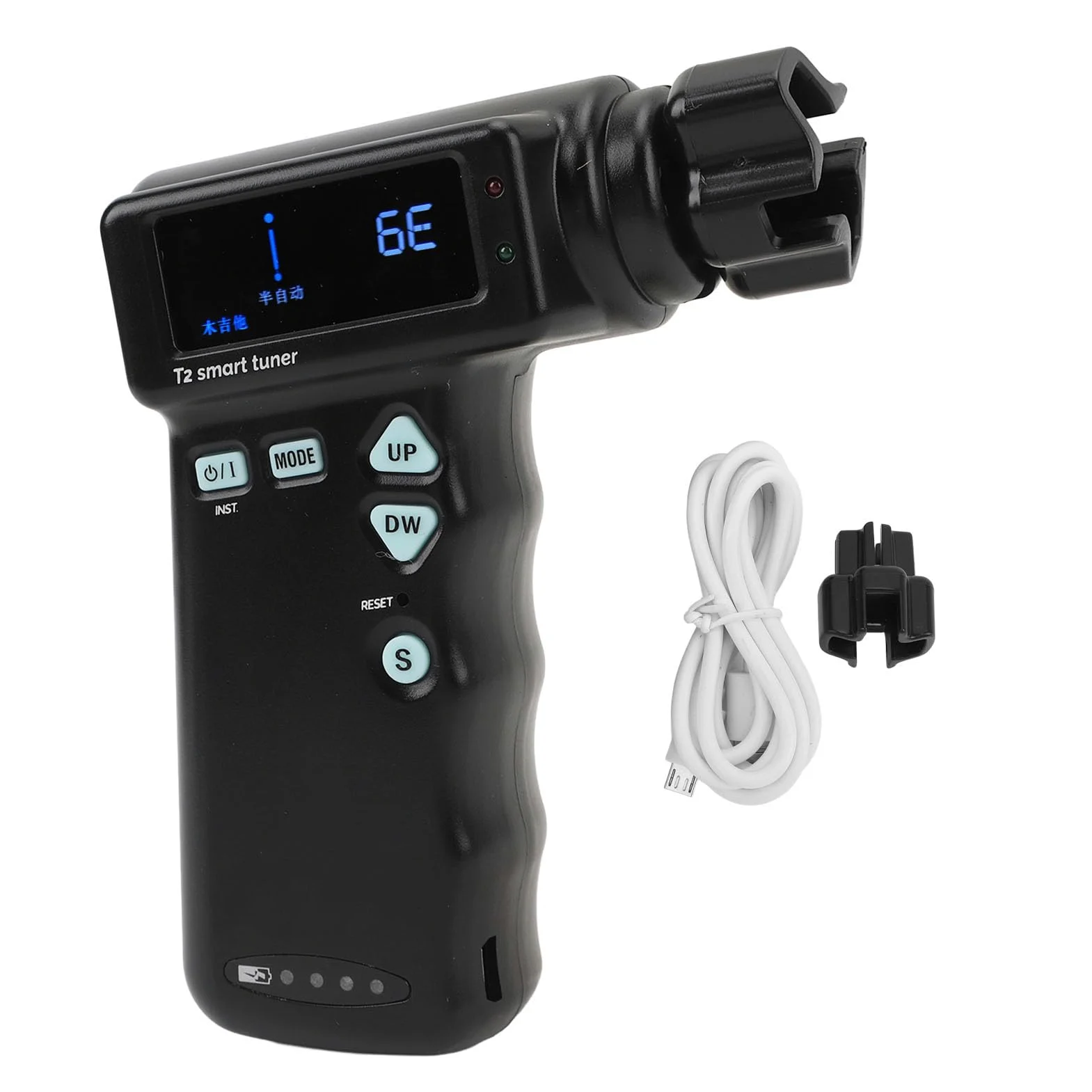 Fafeicy Accordatore per Chitarra Intelligente, Accordatore Automatico in Materiale ABS con Display LCD a Colori, Versatile per Chitarre Acustiche Ed Elettriche e Ukulele